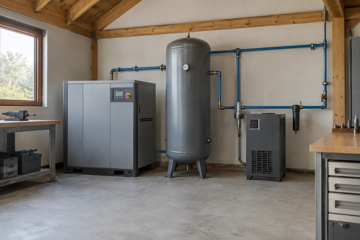 Commercial compressor installation equipment
